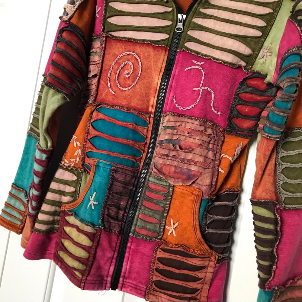 Patchwork Boho Hoodie - image 2